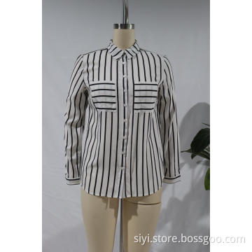 Printed Shirts With Long Sleeves And Standing Collar